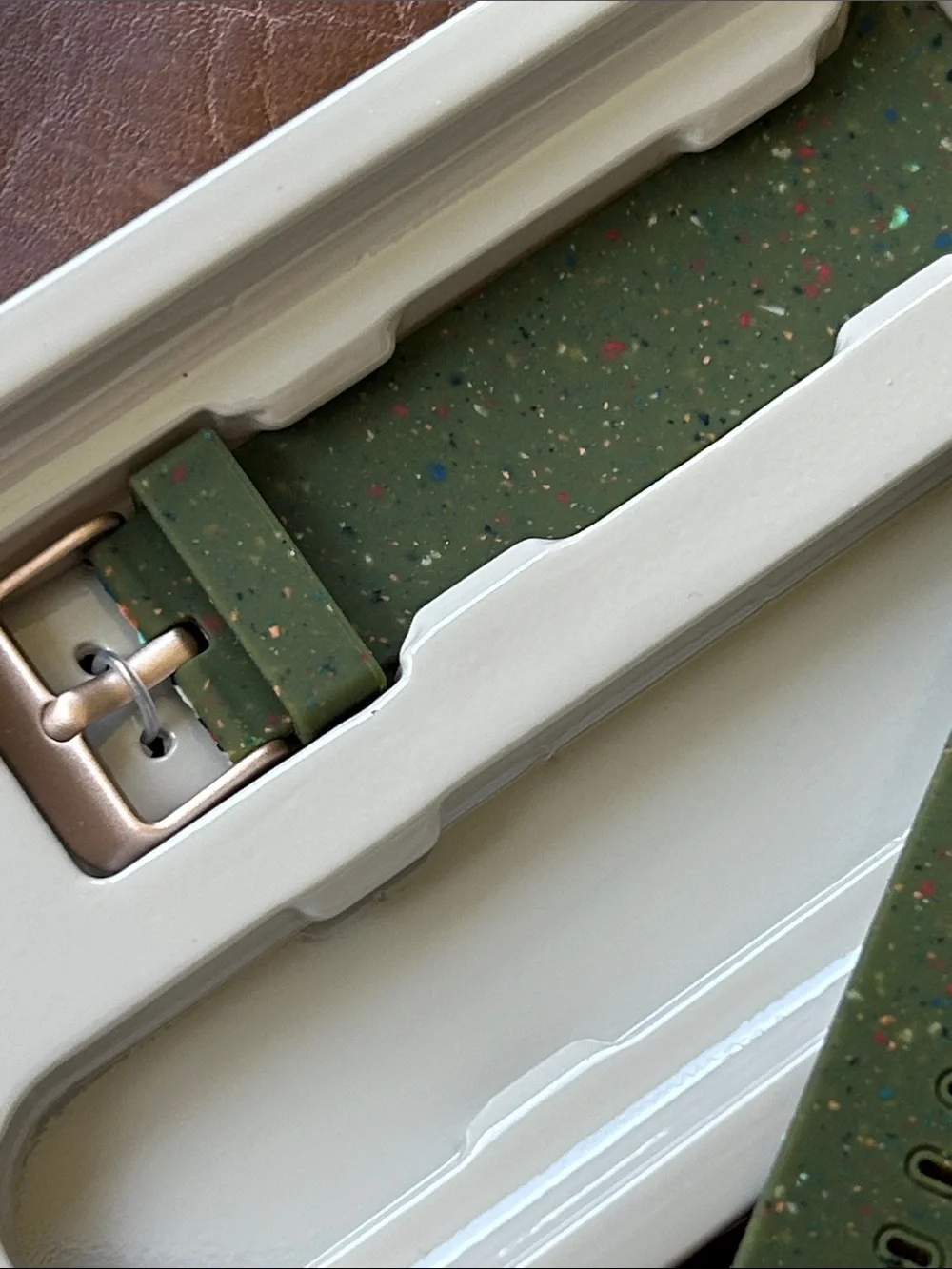 heyday Olive Green Speckled Silicone Apple Watch Band